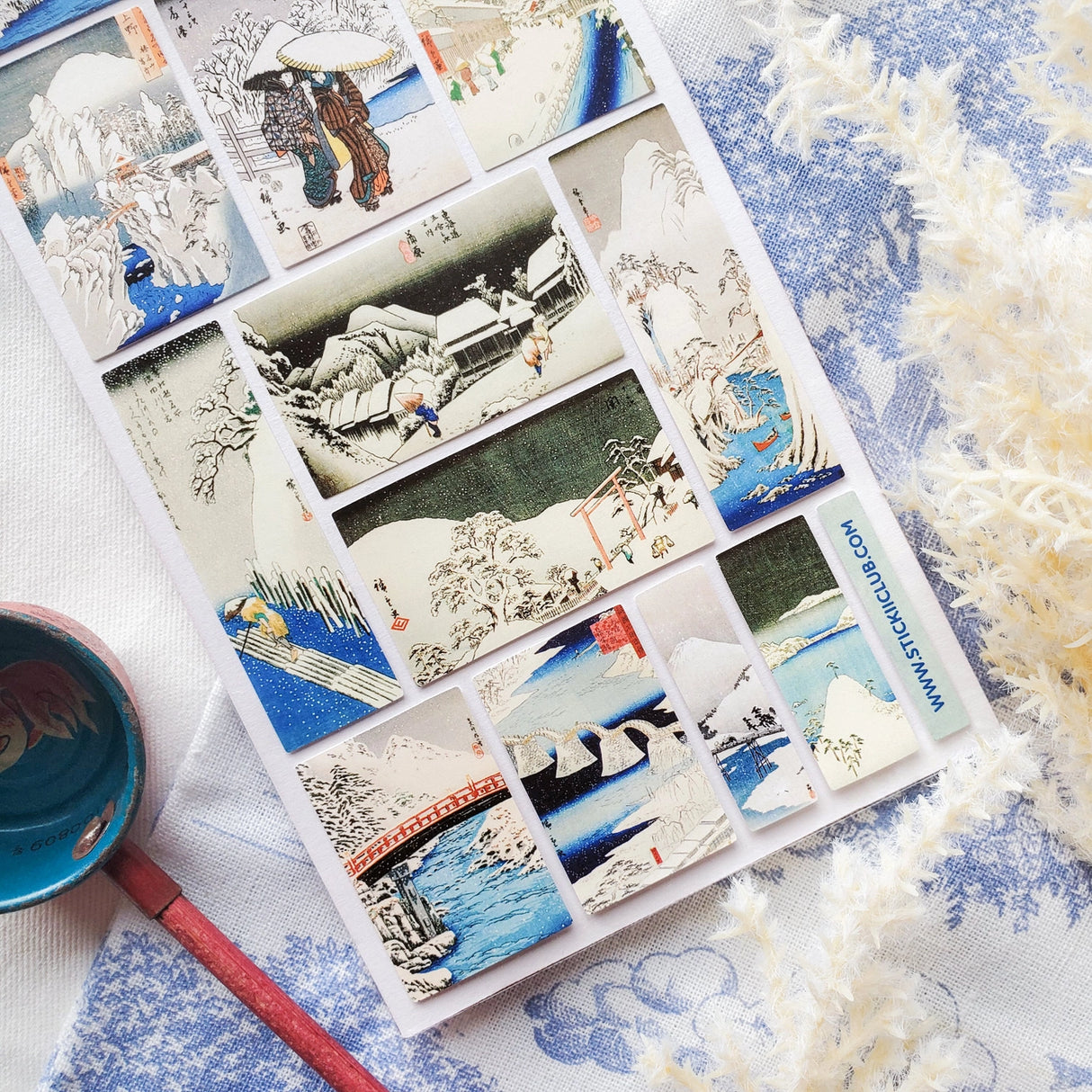 STICKII Japan in Snowfall Sticker Sheet
❄️🏔️ Discover the quiet beauty of a Japanese winter with this elegant set of vintage paintings.
