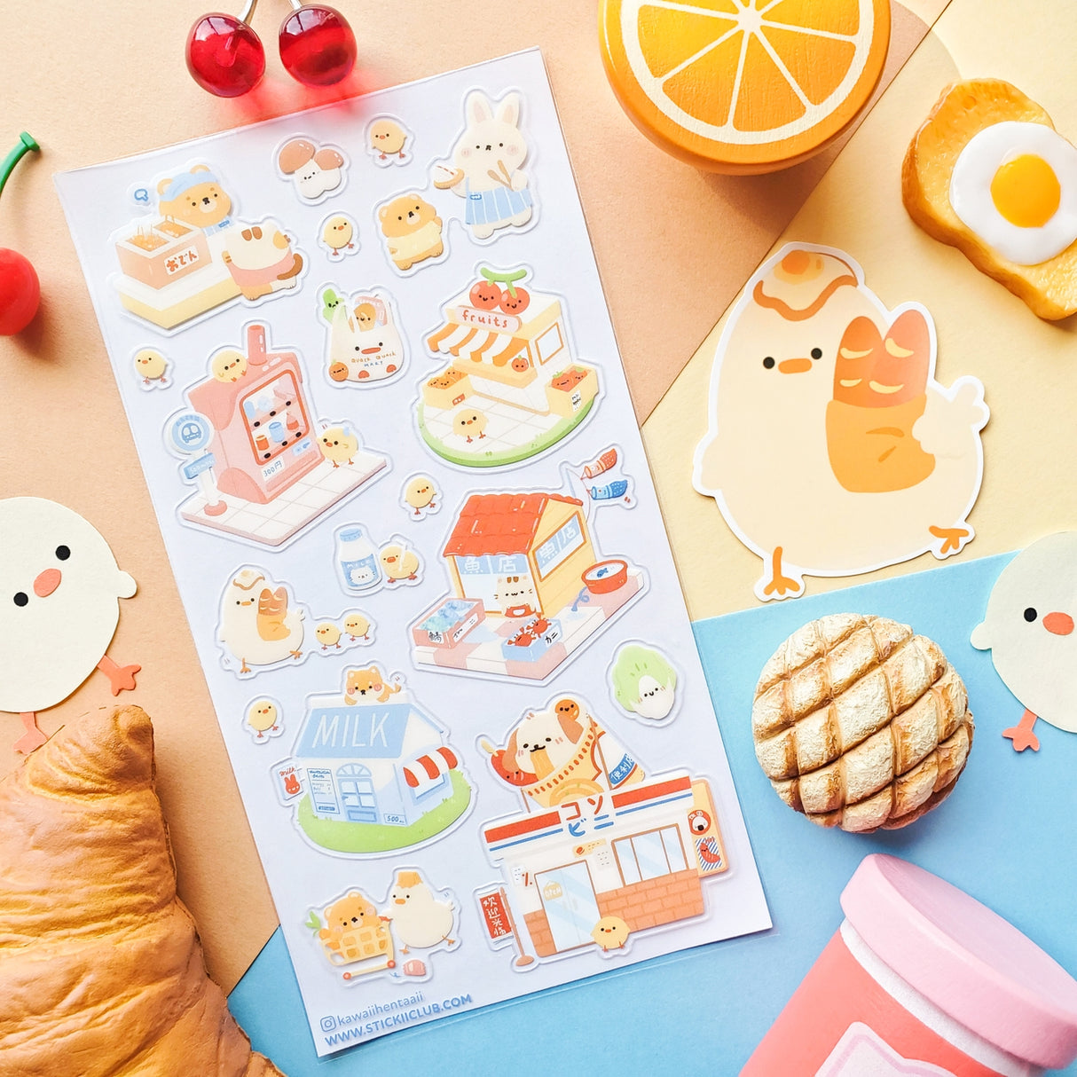 STICKII Kawaii Japanese Market Sticker Sheet