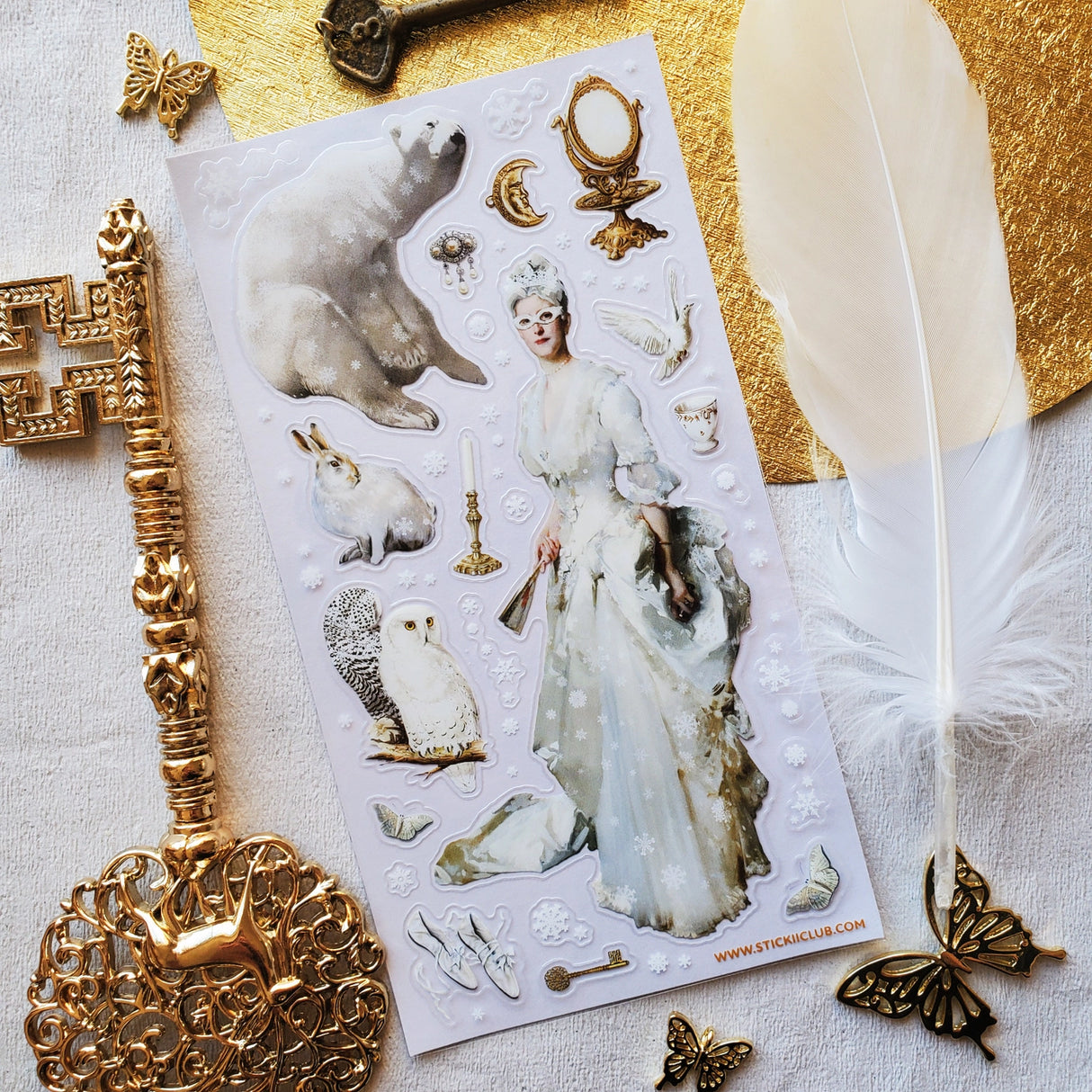 STICKII Kingdom of the Snow Queen Sticker Sheet
❄️ 👑 A shimmering Snow Queen stands at the heart of this magical set, surrounded by softly painted animals, golden heirlooms, and drifting snowflakes.