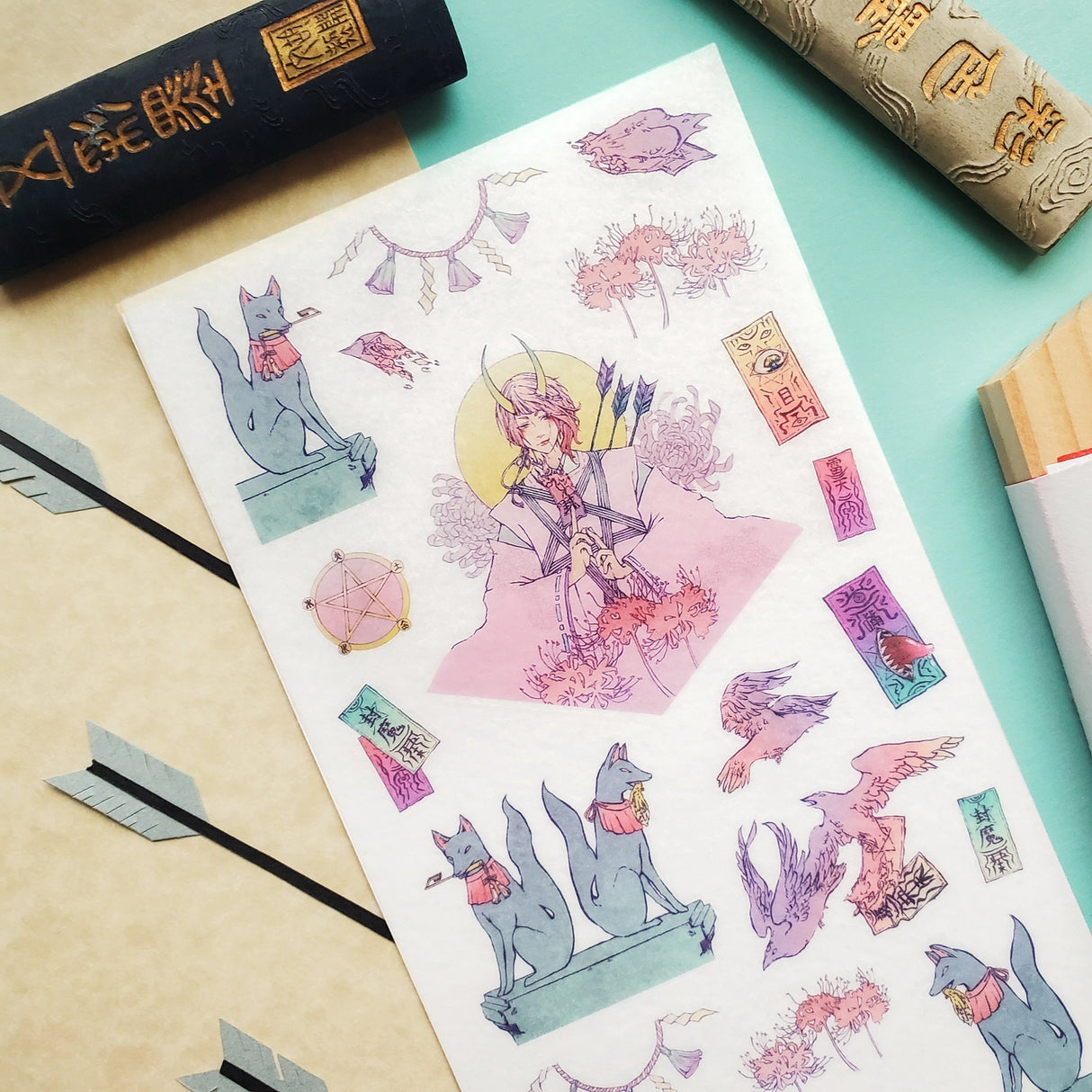 🦊⛩️ Enter a neon-kissed spirit realm with this striking kitsune shrine set by @homochromatic_rabbit! Fox guardians are excited to see if you can pass their test, enchanted talismans drift through the air, and you can’t be in the passage without some mysterious celestial figures bringing all the mystical vibes!
Art by: @homochromatic_rabbit