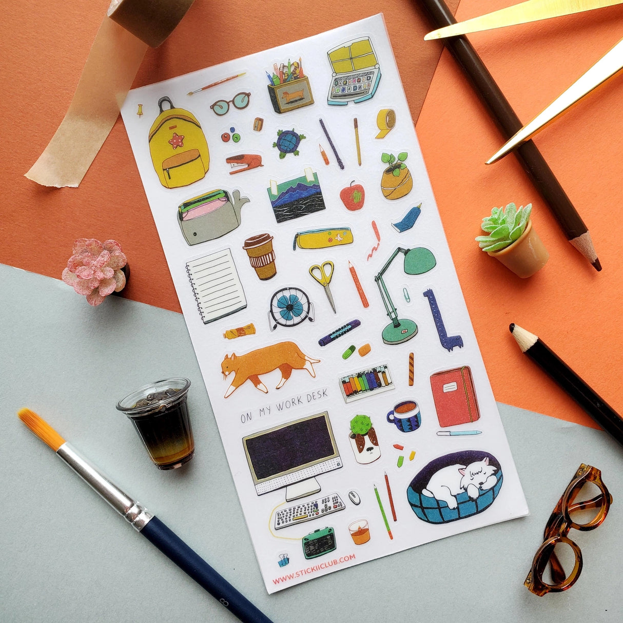 STICKII On My Desk Sticker Sheet