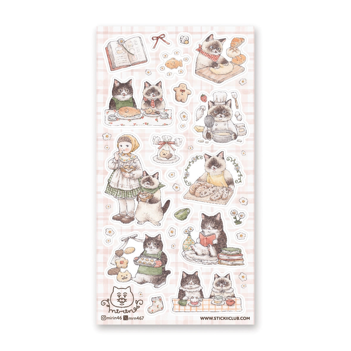 STICKII Pastry Chef Cats Sticker Sheets