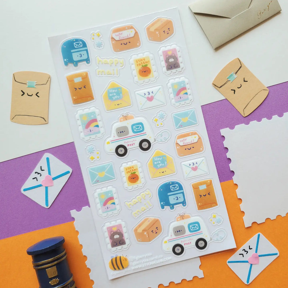 STICKII Postmarked with Love Sticker Sheet