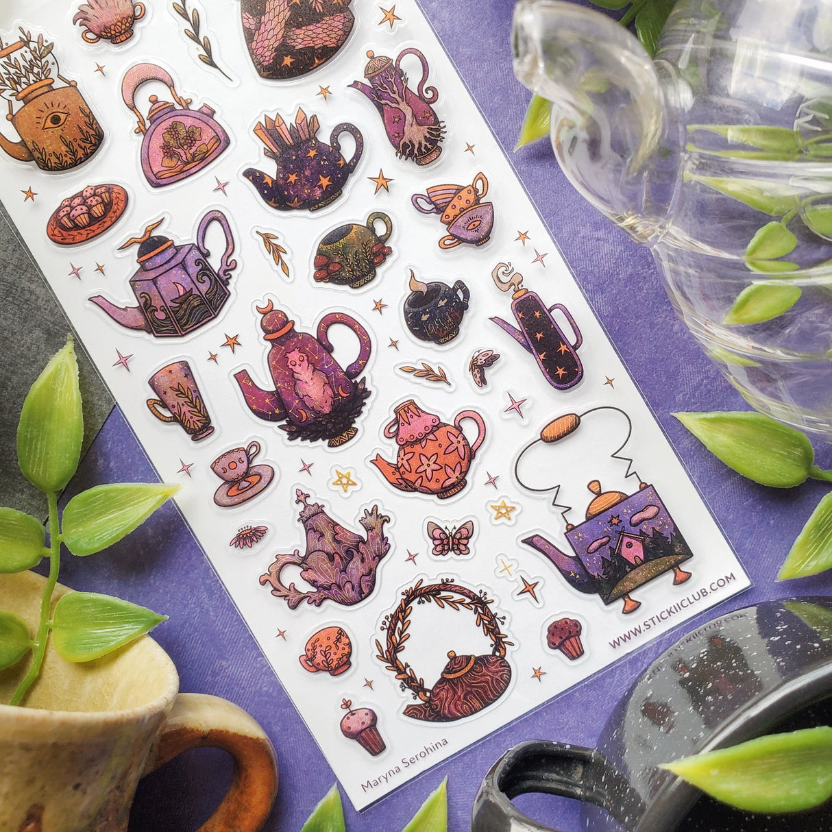 🫖✨ These enchanted pots and cups aren’t just for sipping—they’re hiding dragon guardians, crystal clusters, cosmic owls, and mushroom charms inside their swirling designs. Whether they’re steeping starlight, conjuring cosmic blends, or serving up a dash of forest magic, this mystical tea party is ready to pour a whole lot of wonder into your day!