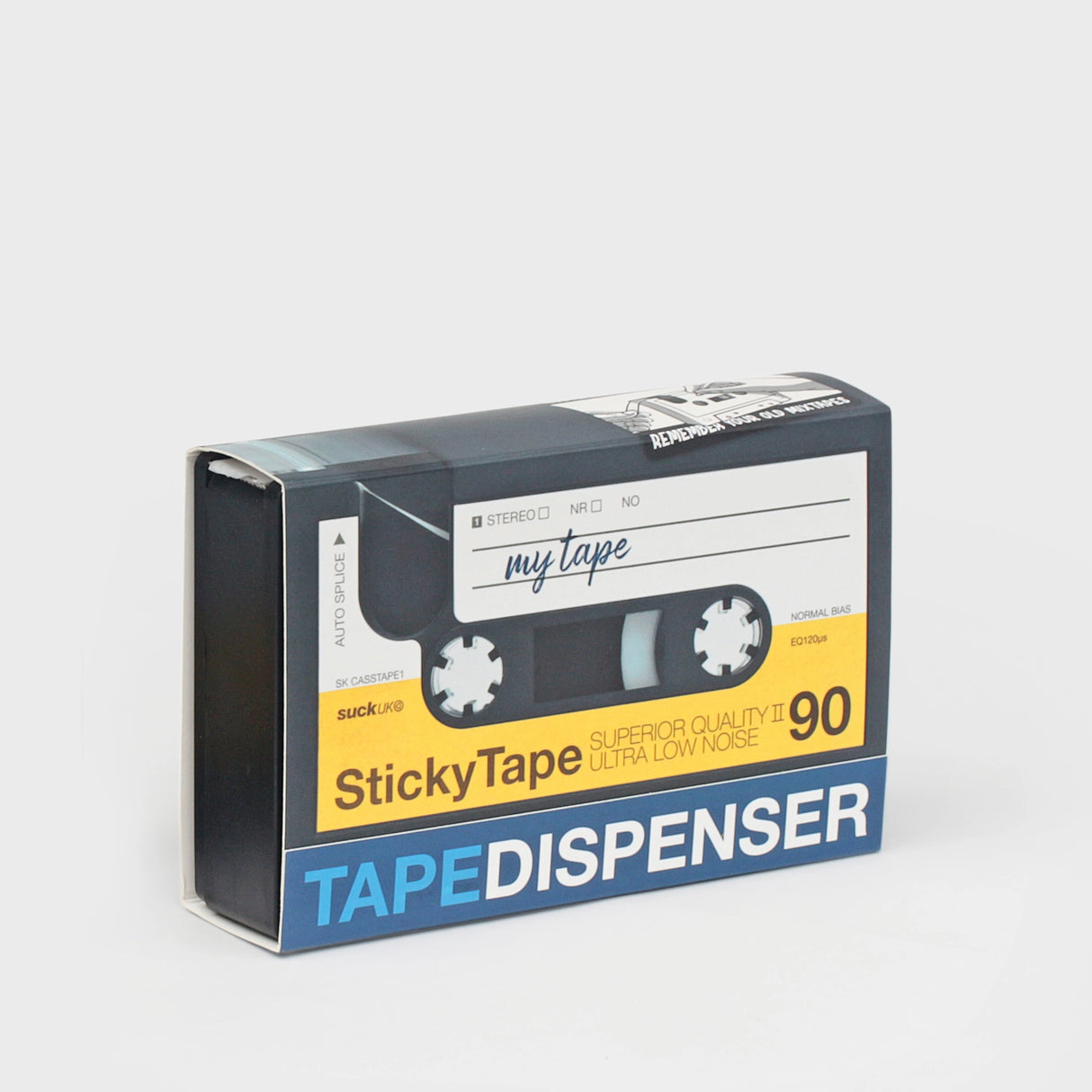 So retro it hurts! Oversize cassette tape reimagined to hold and dispense sticky tape. Made from chunky heavyweight rubber that will grip your desk. Does everything a tape dispenser would normally do, but with buckets of nostalgic charm. A great gift for the old-school music geek in your life.
