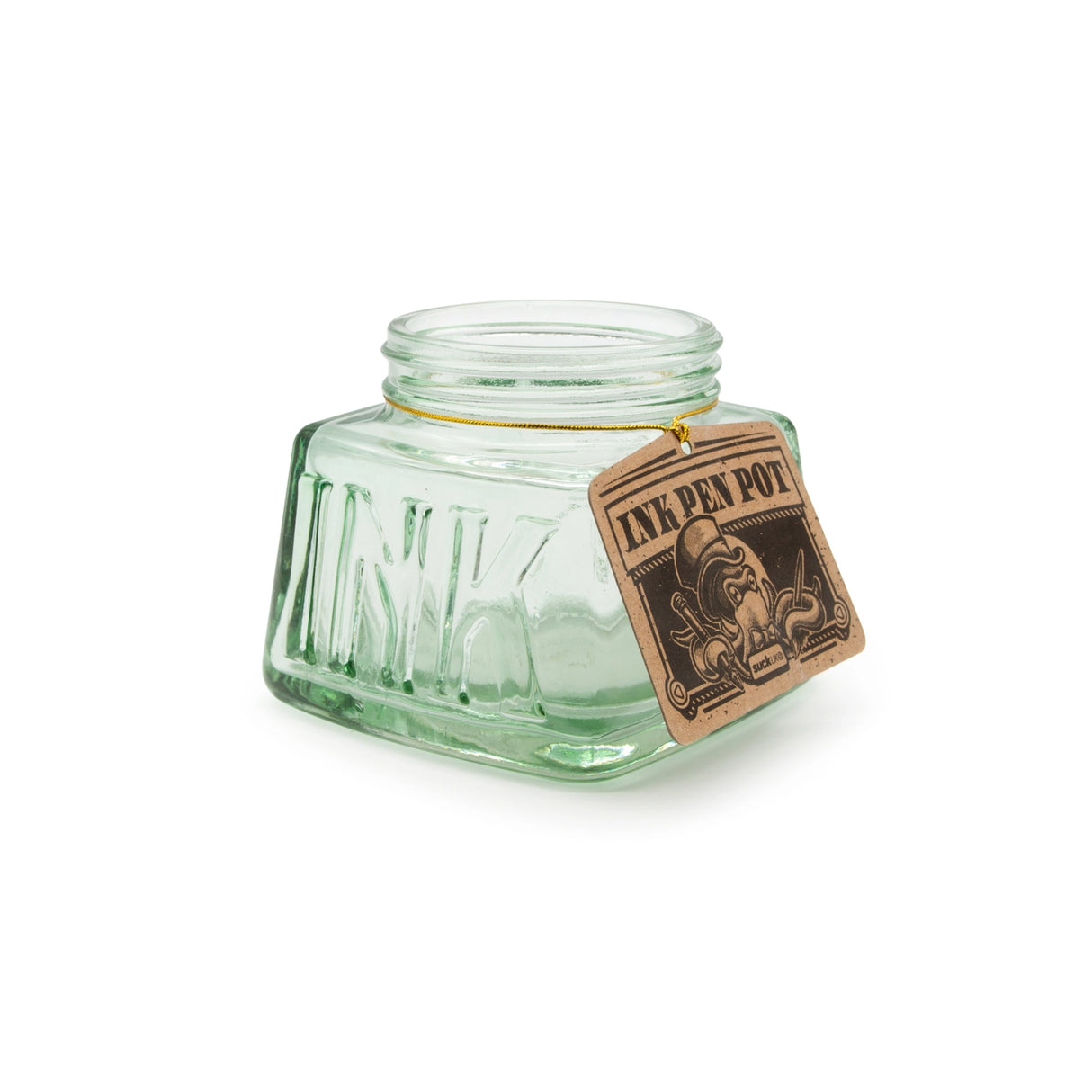 An oversized pen pot designed in the style of a classic inkwell. Made from green-tinted soda glass with plenty of space for your writing tools.
Classic glass pencil pot.
Green tinted soda glass.
Organize your writing tools.
Modern take on a timeless classic.
Pretend you are a Victorian scholar.
Plastic free product and packaging