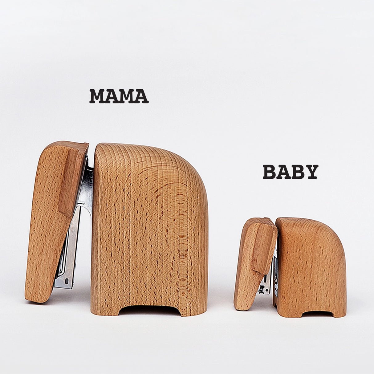 SUCK UK Wooden Elephant Stapler - Small (Baby)
Charming elephant shaped wooden staplers. Bring some character to your desk. Stands proudly upright and adds instant personality to your workspace, practical and sculptural. Made from sustainably grown beech wood. Presented in simple kraft card boxes. Accessories for people who care what their environment looks like. And perhaps a reminder to care about the environment at large?
Baby: Mini Staples No.10 (10/4mm)
Made from sustainably grown beech wood.
Stapler