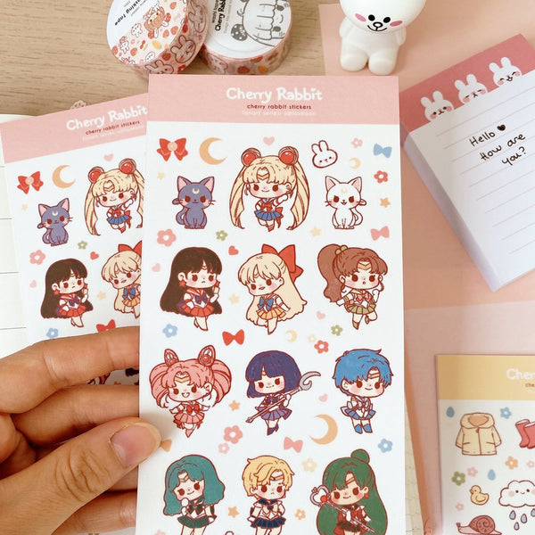 Aesthetic Stationery, Anime Pink Stickers