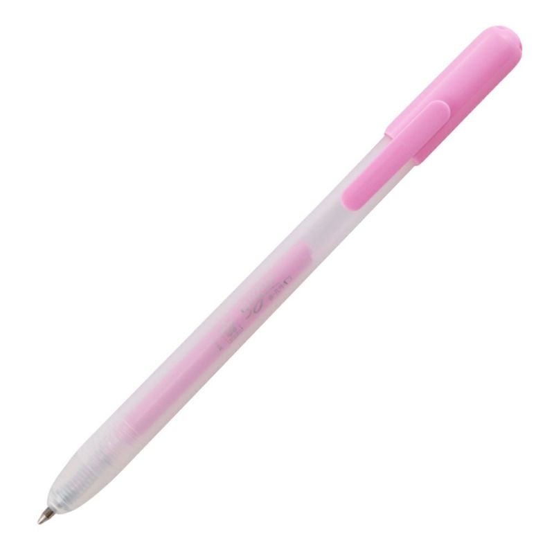 A gel ink ballpoint pen with a fluffy and bright pastel color. It can be drawn on a wide range of colors. The thick ball diameter of 0.8mm makes it easy for children to handle, and the text and illustrations are easy to see clearly. The sweet and cute colors are perfect for writing letters, notebooks, profile books, etc.!
0.8mm
1 pen included
Retractable 