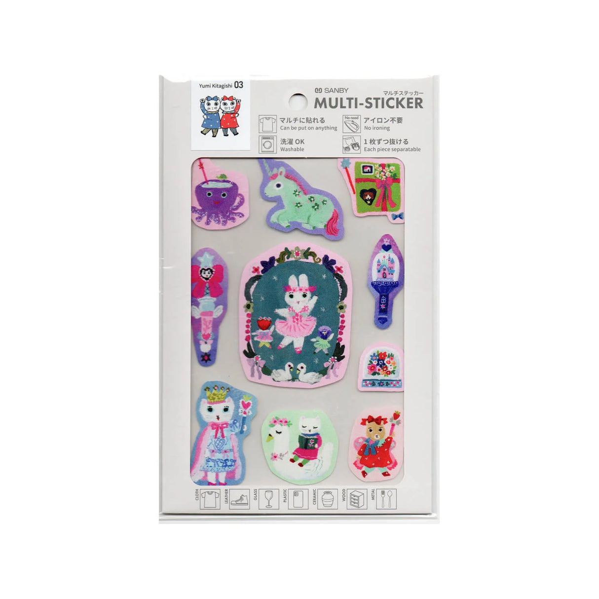These special adhesive stickers can stick to just about anything—clothing, metal, plastic, and more. No ironing needed, so they’re perfect for materials that can’t be heated. When used on clothes or fabric, they’re washable and can handle repeated washes. Each design can be peeled off the sheet with its backing, ready to enjoy as a standalone sticker. Have fun creating your own favorite items with multi-stickers!
After pasting, leave it for at least 24 hours until it sets.
Do not stick directly to the skin