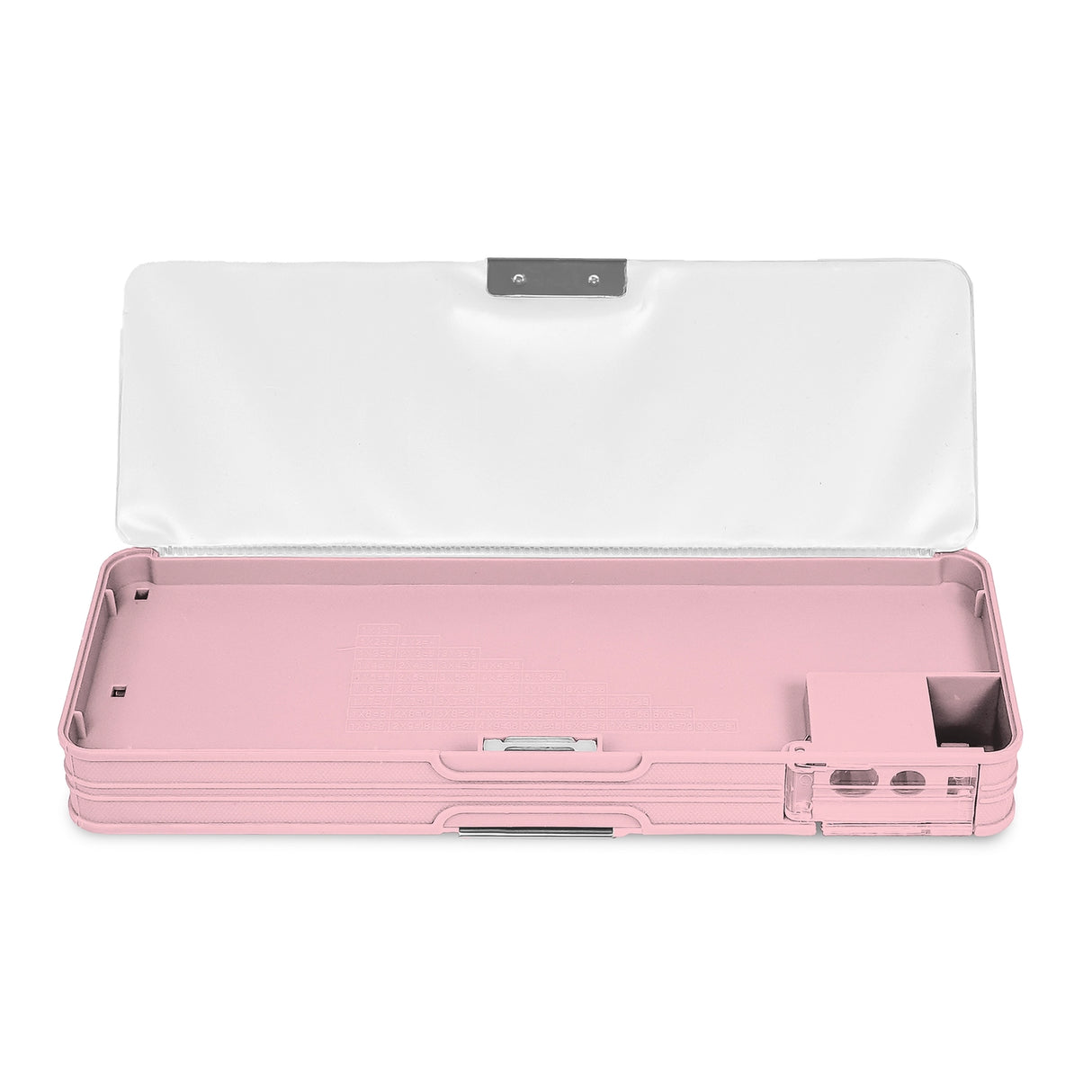 Stay organized with this Cinnamoroll™ Pencil Case! It features two roomy compartments, a flip-up calculator, a pencil sharpener, and a magnetic closure. With plenty of storage space and a sweet gingham-and-daisies design, it's perfect for school, study sessions, or gifting to a Sanrio fan