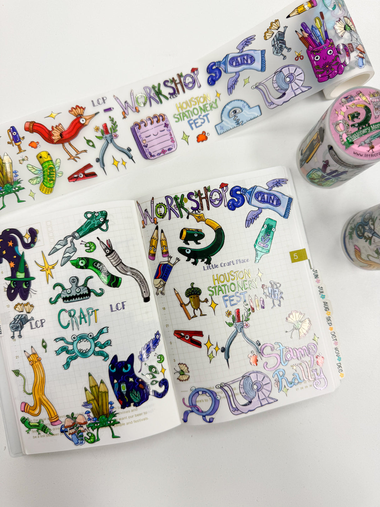 Sara Szewczyk x Little Craft Place Pre-cut PET Tape - Stationery Monsters