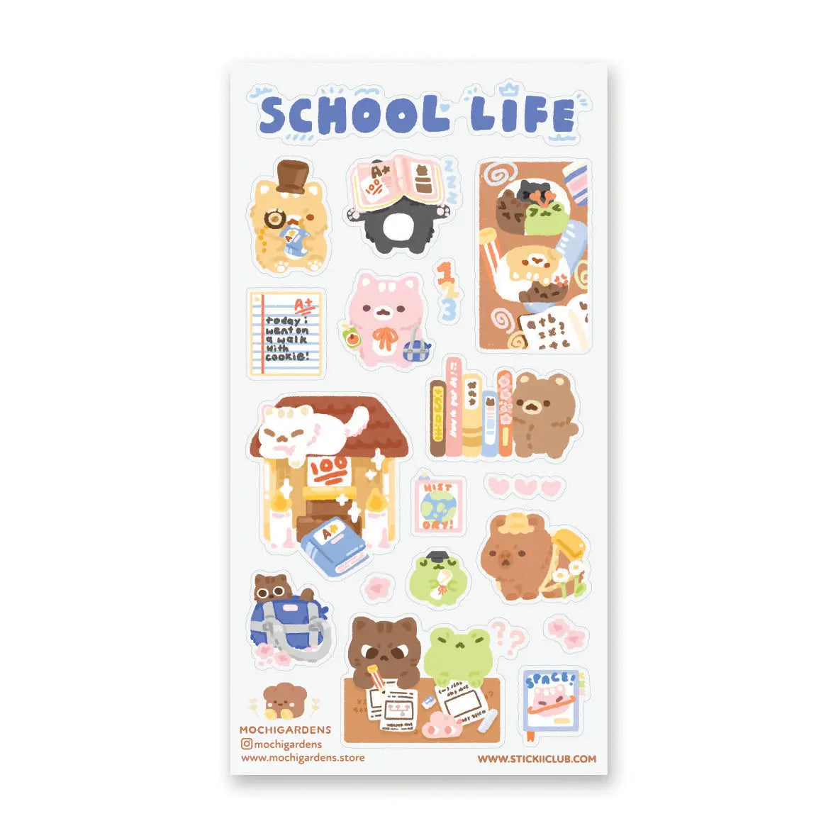 ✏️📖 School is in session, and @mochigardens’ adorable little students are doing their very best… mostly! From acing tests and hauling backpacks to sneaking snacks, falling asleep on textbooks, and tackling some seriously confusing homework, these studious critters know that school life is a mix of hard work and tiny treats. Art by: @mochigardens
Top Coating: None
Adhesive Layer: PVC (plastic)
Backing Layer: Clear PET
6.69" x 3.54".
Weight - 0.03lbs
1 sheet included