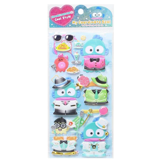 Sanrio "Hangyodon Daily Style" Dress Up Puffy Sticker