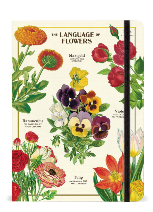 Cavallini & Co. Large Notebook - Language of Flowers