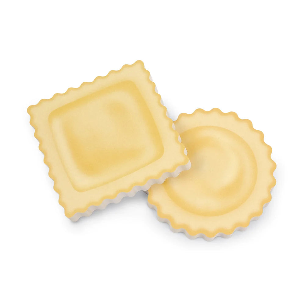 Pasta-bly the cutest sticky notes ever.
Stick a fork in your to-do list—Fred’s Scribbioli is served! These ravioli-shaped sticky notes are stuffed with charm and perfect for bite-sized reminders or saucy little love notes. Each set includes two pads with 75 sheets each and comes packed in a gift-ready backer card.