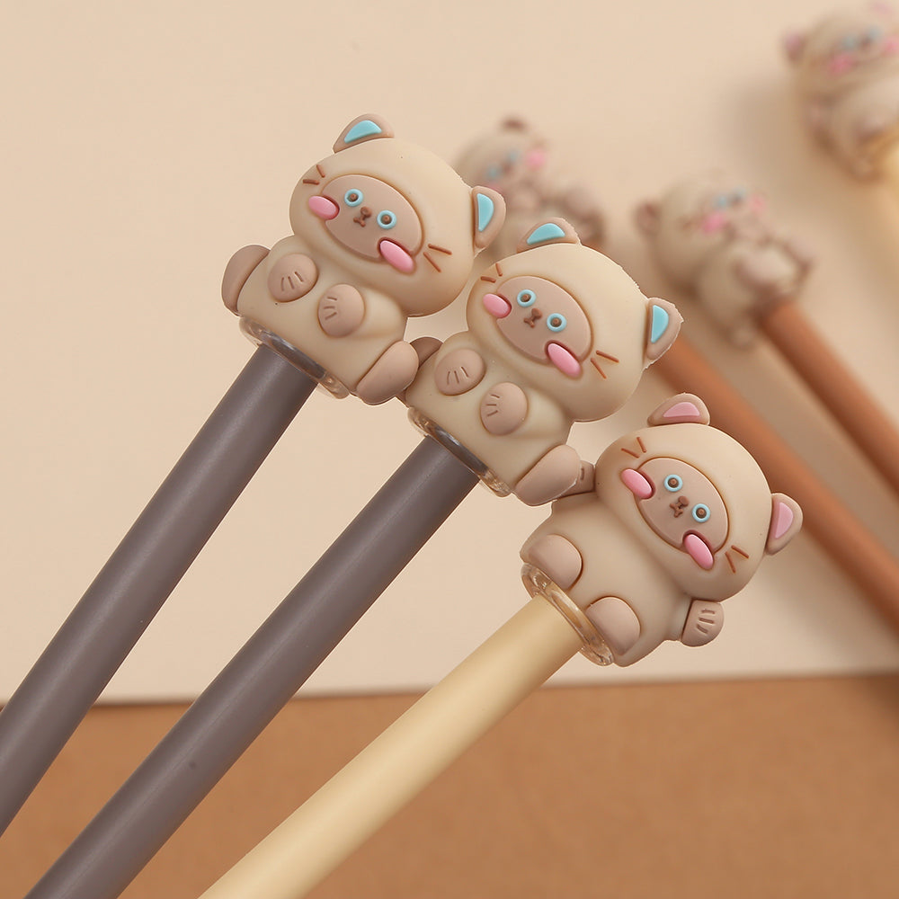 Sesame Cat Gel Pen 0.5mm Black Ink