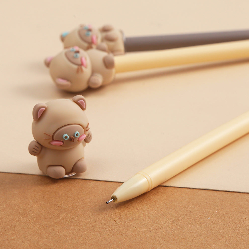 Sesame Cat Gel Pen 0.5mm Black Ink