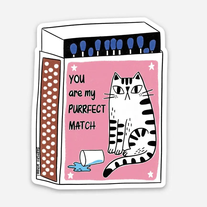 You Are My Perfect Match Vinyl Sticker by ShangDaili
Only a true cat person would understand exactly how to capture a cats complex personality in a single image. ShangDaili is the perfect artist to represent all cat lovers with their wonderful art!