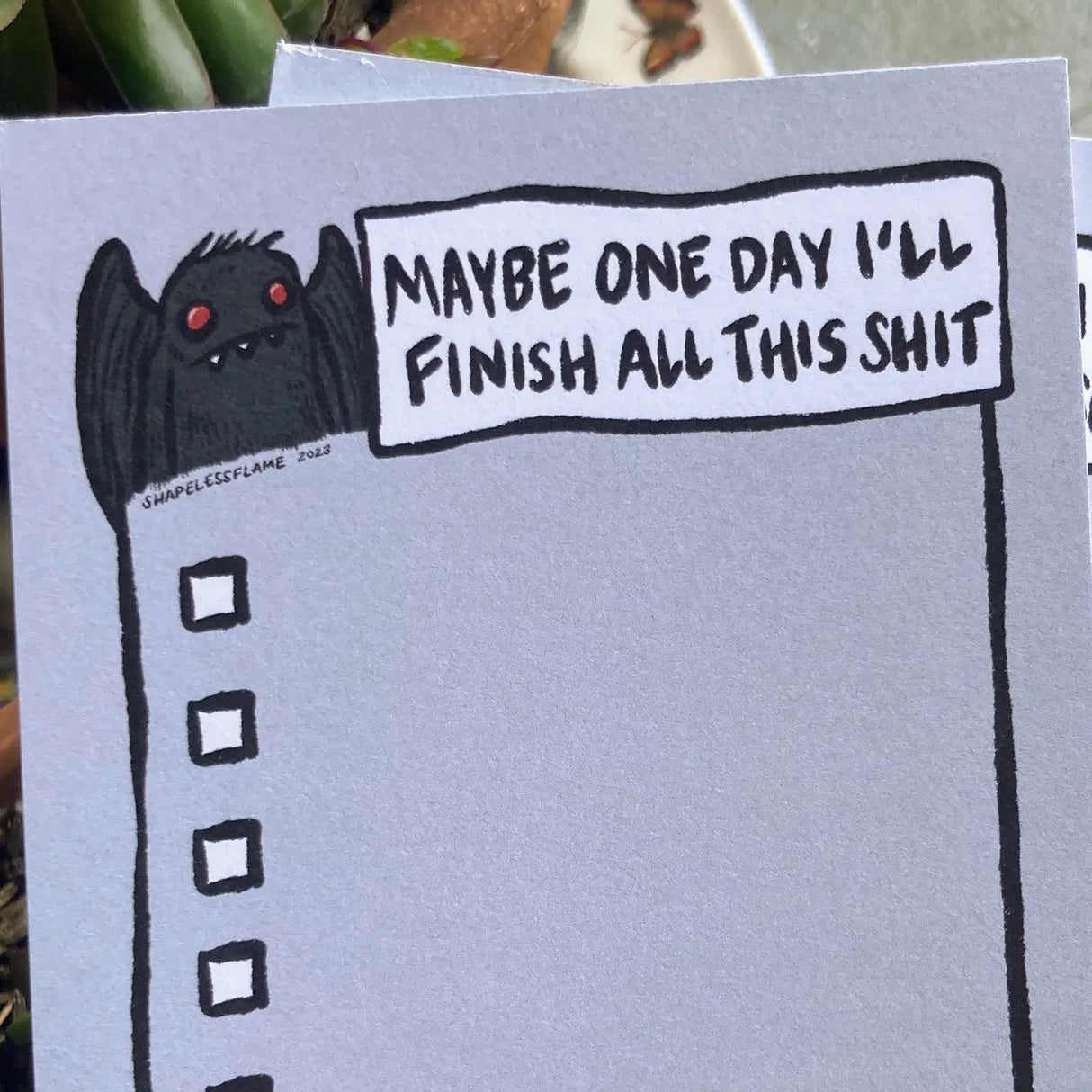 Shapeless Flame Notepad Mothman To Do