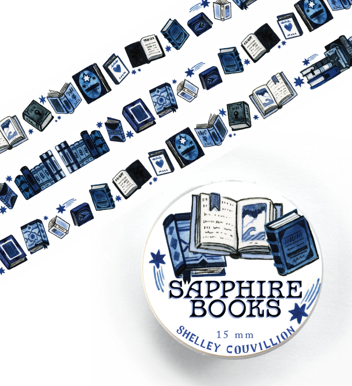 Add a little literary magic to your crafts with this Sapphire Books Washi Tape!
