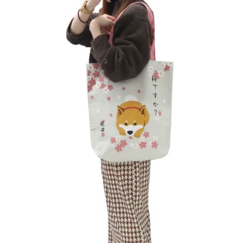 Shiba Cherry Blossom Tote Bag