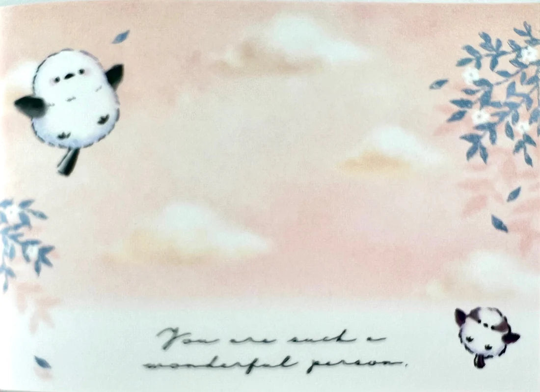 Shima Enaga Snow Birds Sunrise Mini Notepad