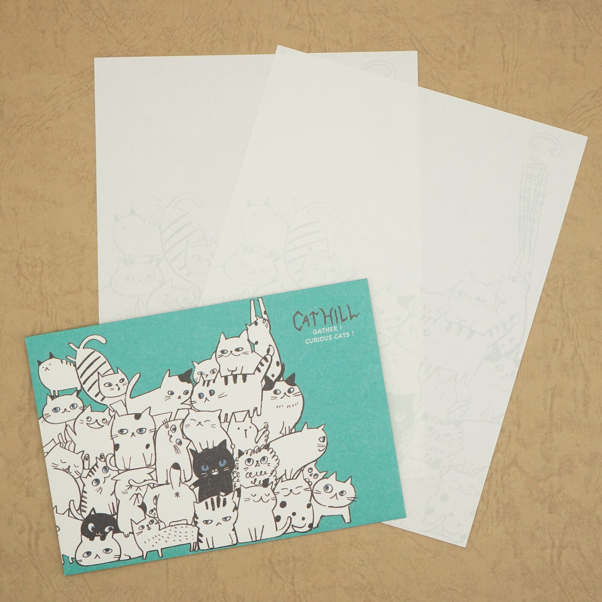 Shinzi Katoh Cat Hill Letter Set - Green