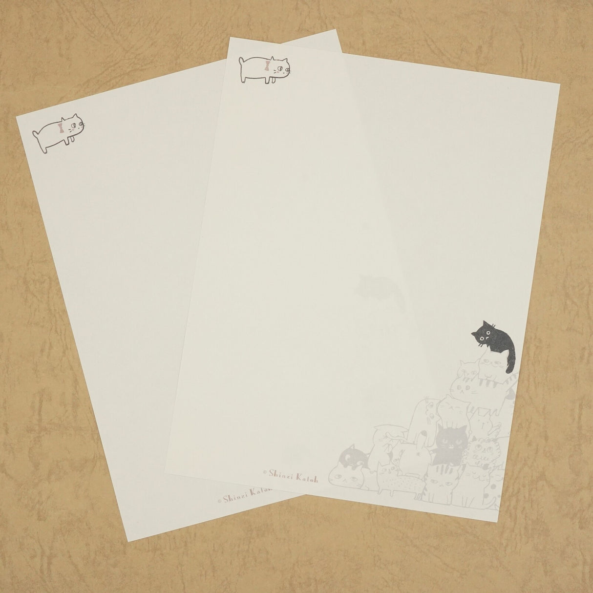 Shinzi Katoh Cat Hill Letter Set - Pink