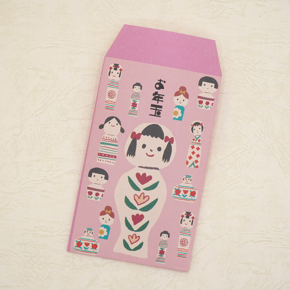 Shinzi Katoh Small Money Envelope - Kokeshi Doll (3 pcs)