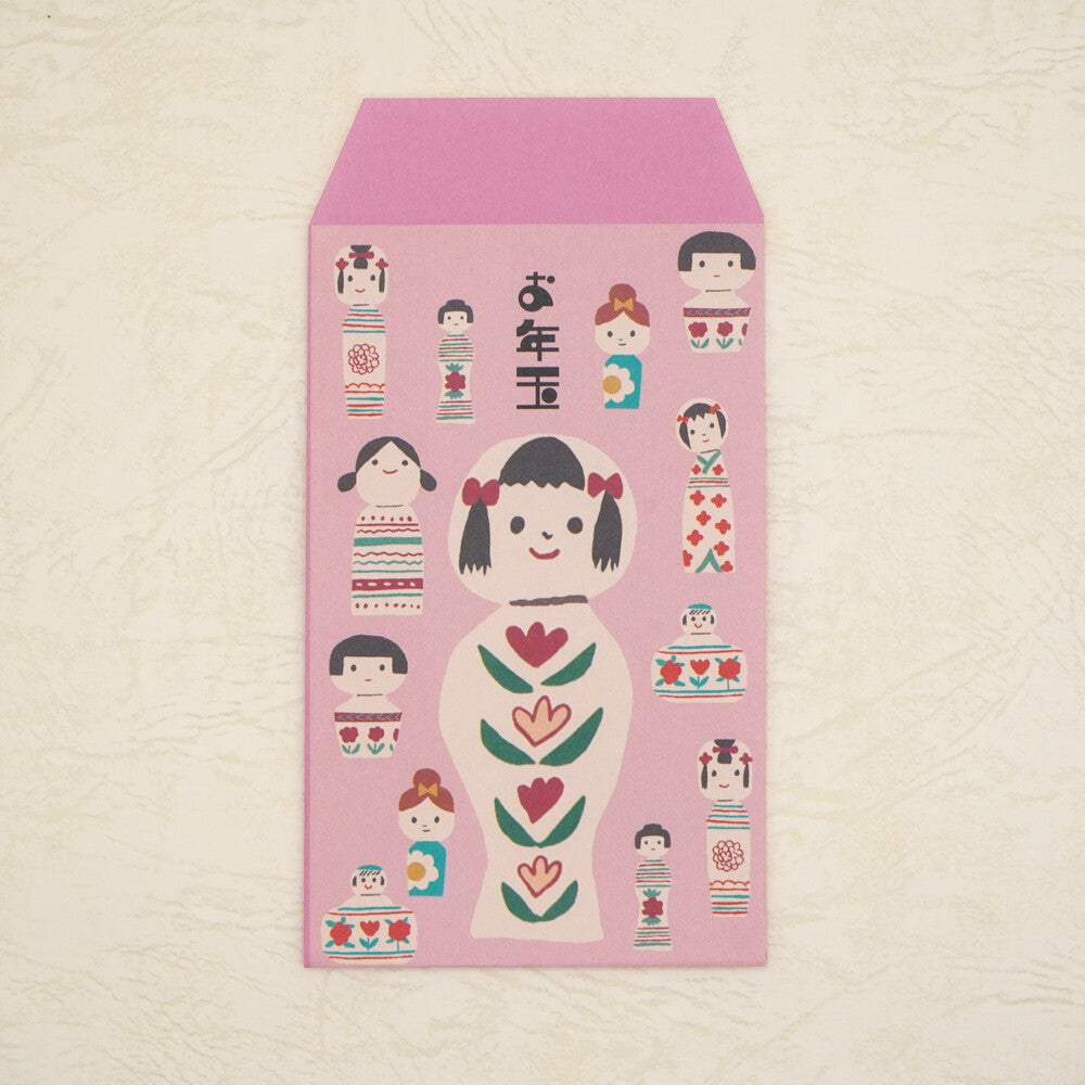 Shinzi Katoh Small Money Envelope - Kokeshi Doll (3 pcs)