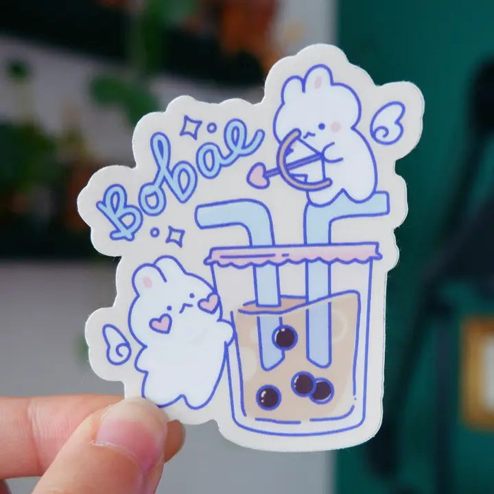 A boba for your bae and bffs.
Dishwasher safe
Size: 2.4” x 2.7”
Soft matte vinyl