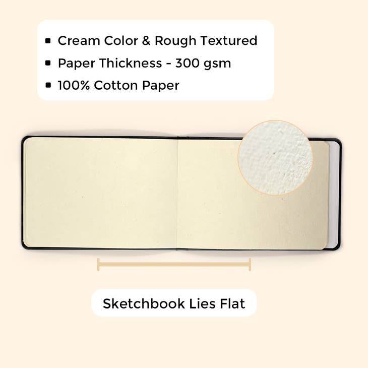 Sketchbook A5 100% Cotton Handmade Paper