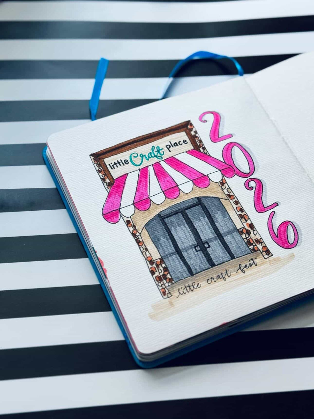 Sketching the Pink Awning: A Little Craft Place Sketchnote Experience with LaQuisha from Confident Canvas