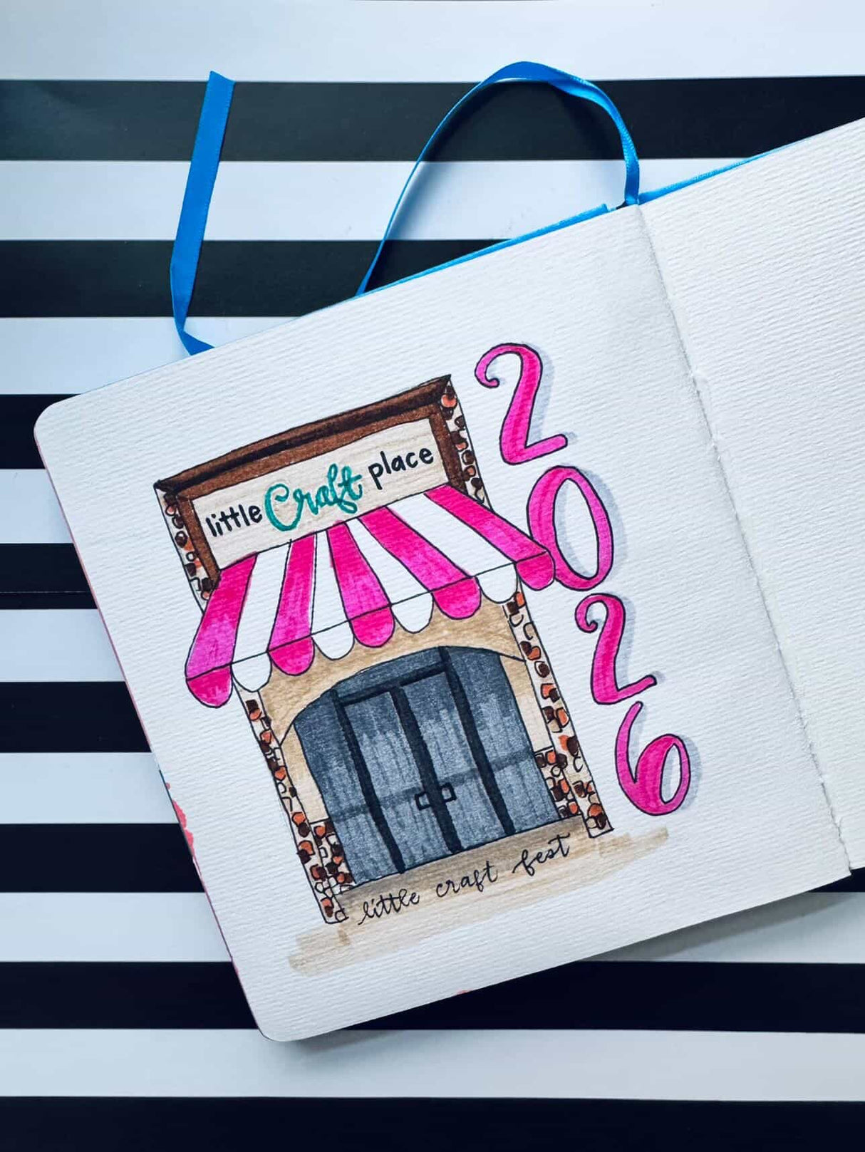 Sketching the Pink Awning: A Little Craft Place Sketchnote Experience with LaQuisha from Confident Canvas