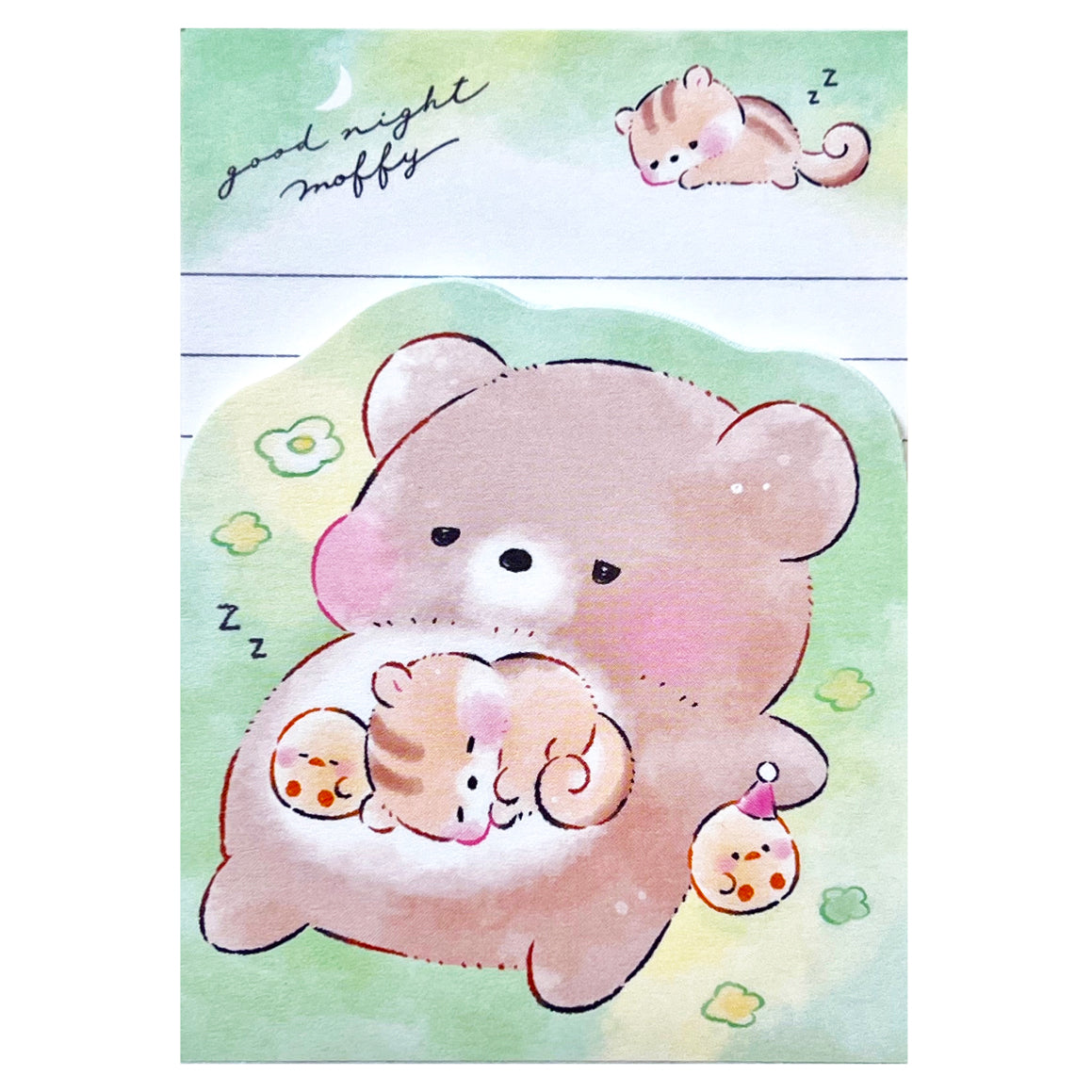 Sleepy Bear Chipmunk Onakane Mini Notepad