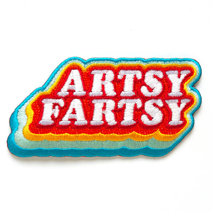 Artsy Farsty, all day every day
Embroidered patch
Iron on backing
3.5" x 1.8"
Packaged in a cellophane hanging bag
Recycled kraft paper backing card
Application instructions are included on the back side of packaging
Designed in Knoxville, TN, produced in China