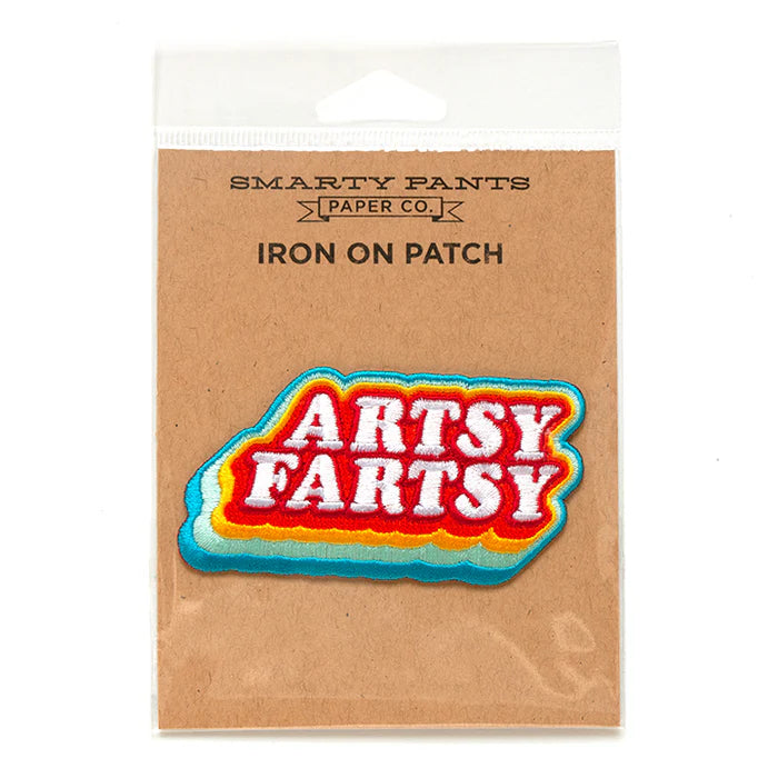 Artsy Farsty, all day every day
Embroidered patch
Iron on backing
3.5" x 1.8"
Packaged in a cellophane hanging bag
Recycled kraft paper backing card
Application instructions are included on the back side of packaging
Designed in Knoxville, TN, produced in China