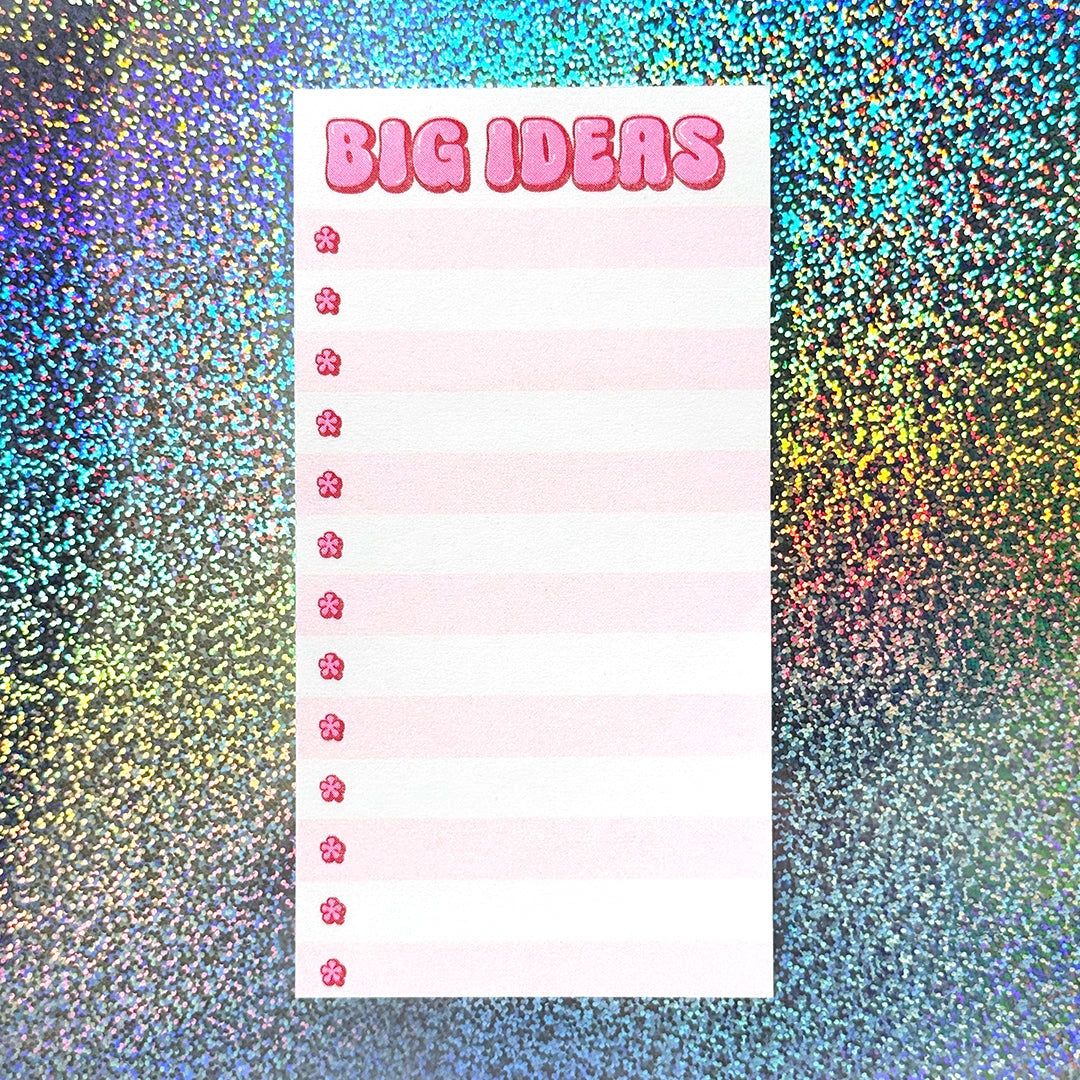 Your brain is a goldmine of brilliance, and this handmade risograph-printed notepad is here to capture every stroke of genius—whether it’s the next big invention, a groundbreaking novel, or just a reminder to text your mom back.
50 tear-off pages
4" x 7.5"
Magnet attached to back
60 lb text paper with brown chipboard backing
Risograph printed in Knoxville, TN
Packaged in a clear cellophane hanging bag 