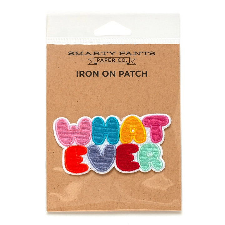 Whatever :P
Embroidered patch
Iron on backing
3.5" x 1.75"
Packaged in a cellophane hanging bag
Recycled kraft paper backing card
Application instructions are included on the back side of packaging
Designed in Knoxville, TN, produced in China