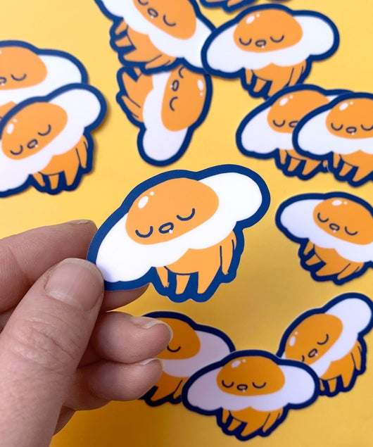 Snoozy Egg Vinyl Sticker