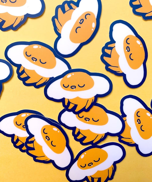 Snoozy Egg Vinyl Sticker