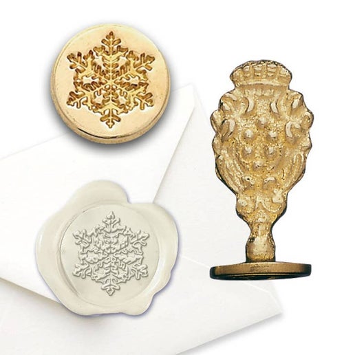 Snowflake Florentine Brass Wax Seal Stamper