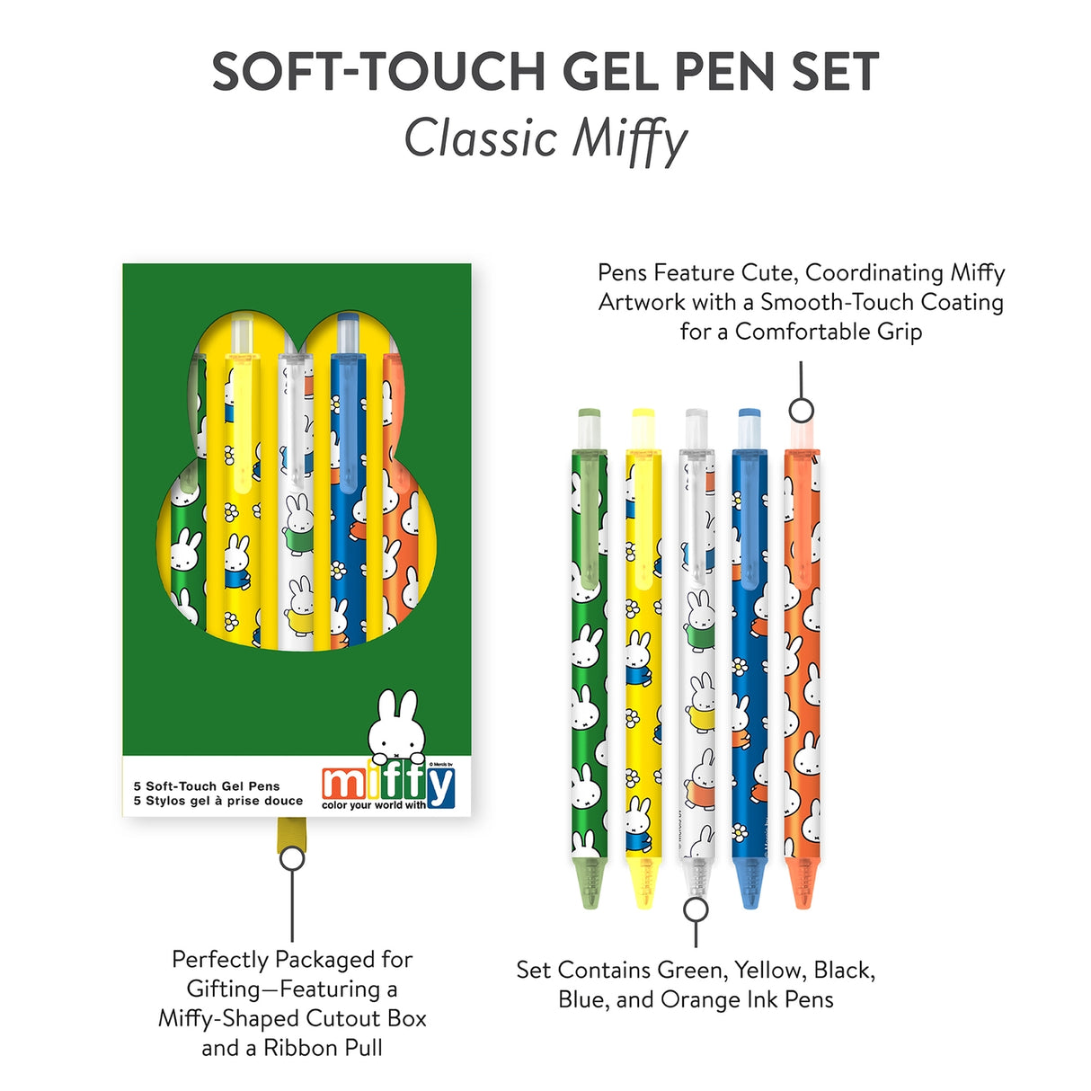 Soft-Touch Gel Pen Set Classic Miffy