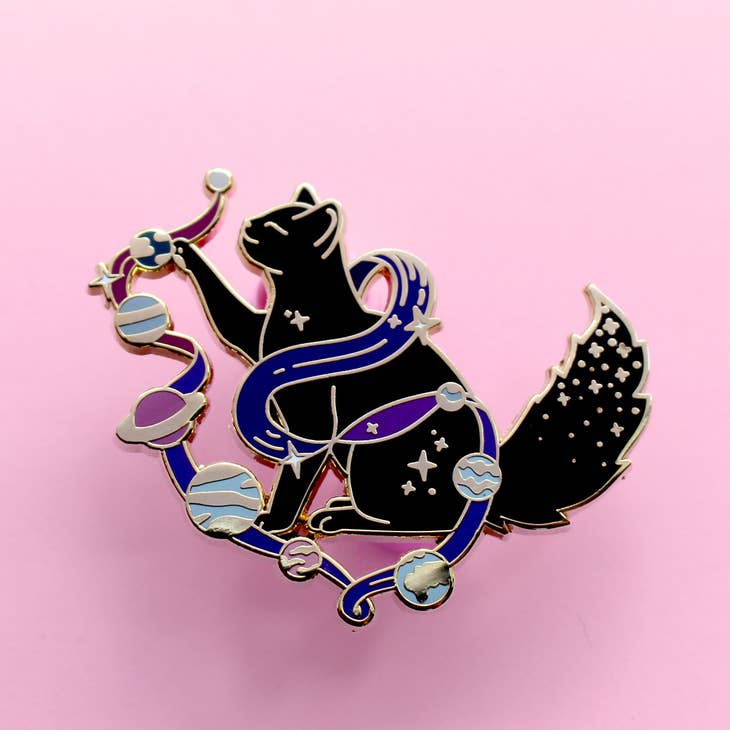 Solar Cat Enamel Pin