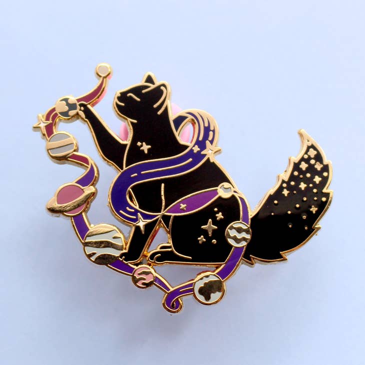Solar Cat Enamel Pin