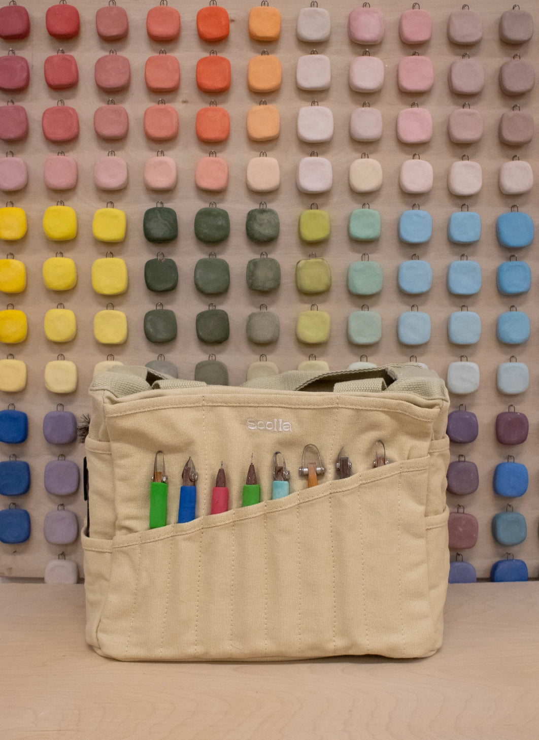 Soolla® Studio Bag – Boho Beige
Your art is bold. Your bag should be too. The world's most loved art supply bag, pottery tool bag & knitting project bag – backed by over 10,000 global artists!