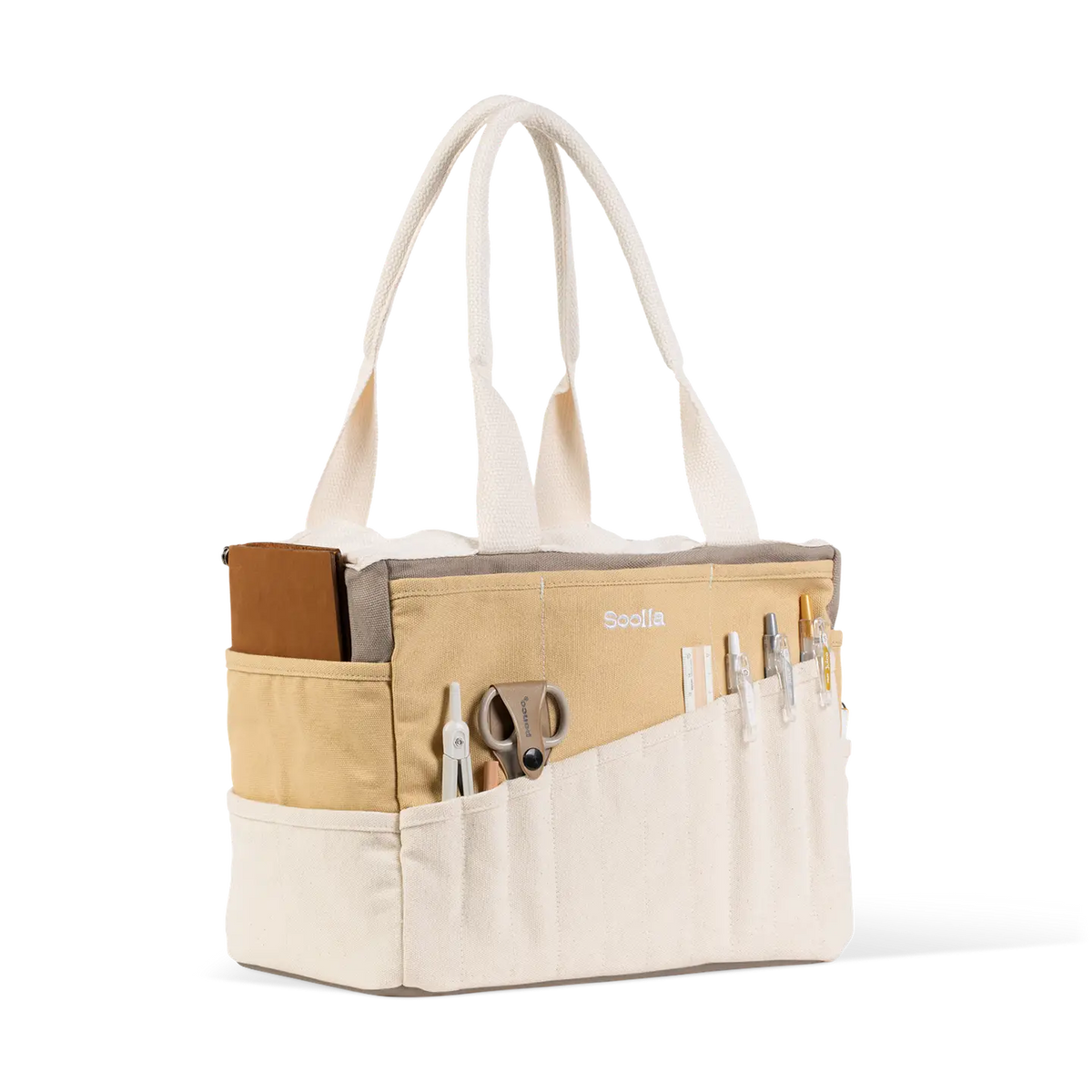 Soolla Studio Artist Bag - Driftwood
Your art is bold. Your bag should be too. The world's most loved art supply bag, pottery tool bag & knitting project bag – backed by over 10,000 global artists!
✌️ 15 stunning colors ✌️
🌈 Over 30 Pockets Of Varying Sizes
🌈 Slanted Skinny Pockets : For your most-loved tools that beg for your attention (carving tools, knitting needles, crochet hooks
🌈 Large Interior Storage + 2 interior pockets: Perfect for carrying glazes, knitting yarn, crochet supplies,