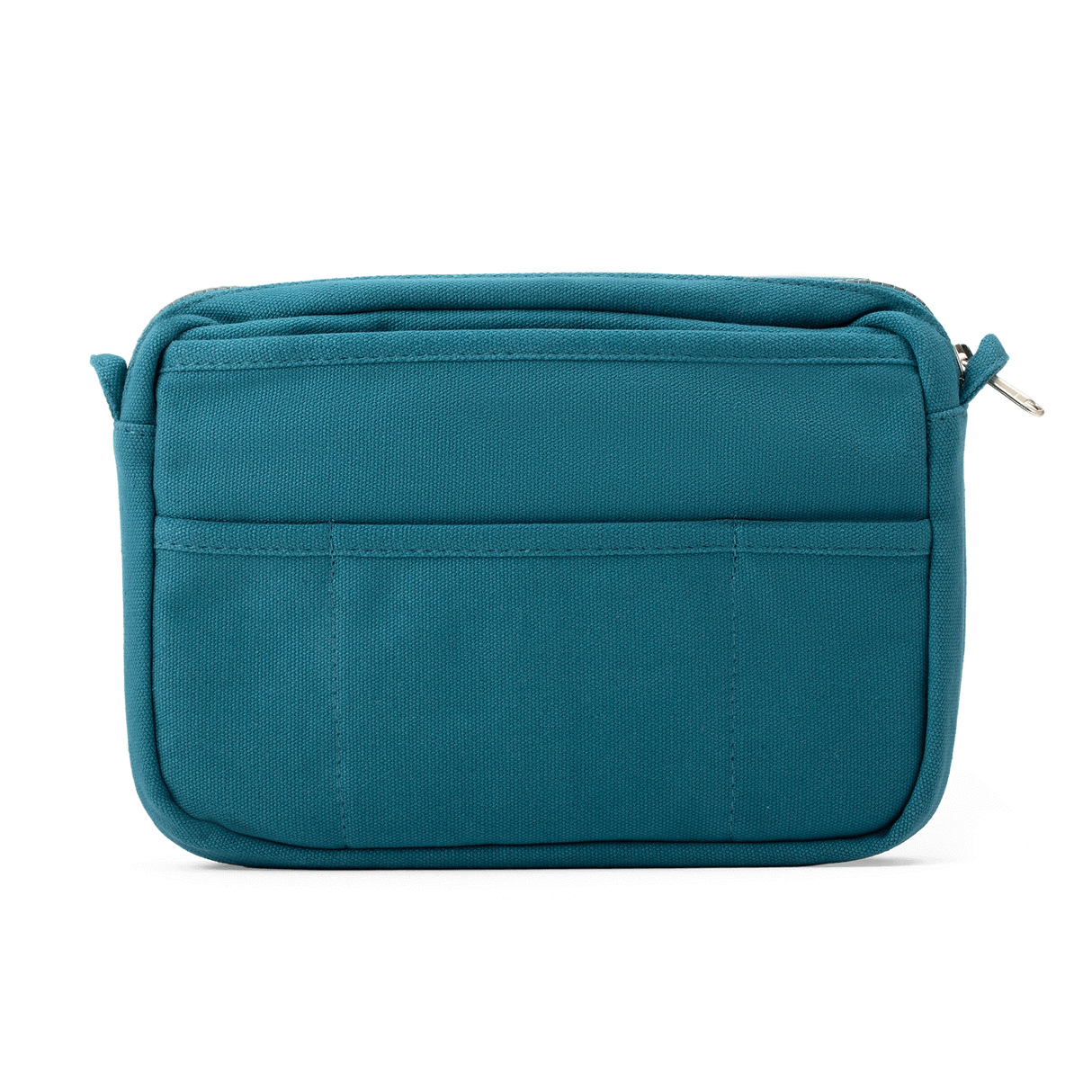 Front layout: 8 slanted pockets + 3 directly behind
Interior: Main compartment fits an A5 notebook; two open compartments on each wall
Back panel: 3 wide exterior pockets + one full-length slip pocket
Quick-drying duck canvas — sturdy, breathable, and machine-washable
Convertible design — hooks for your own strap or a Soolla strap (coming soon)
Structured silhouette — holds its shape even when lightly packed
Full-width YKK zipper — smooth and durable
Compact profile — fits inside larger bags or