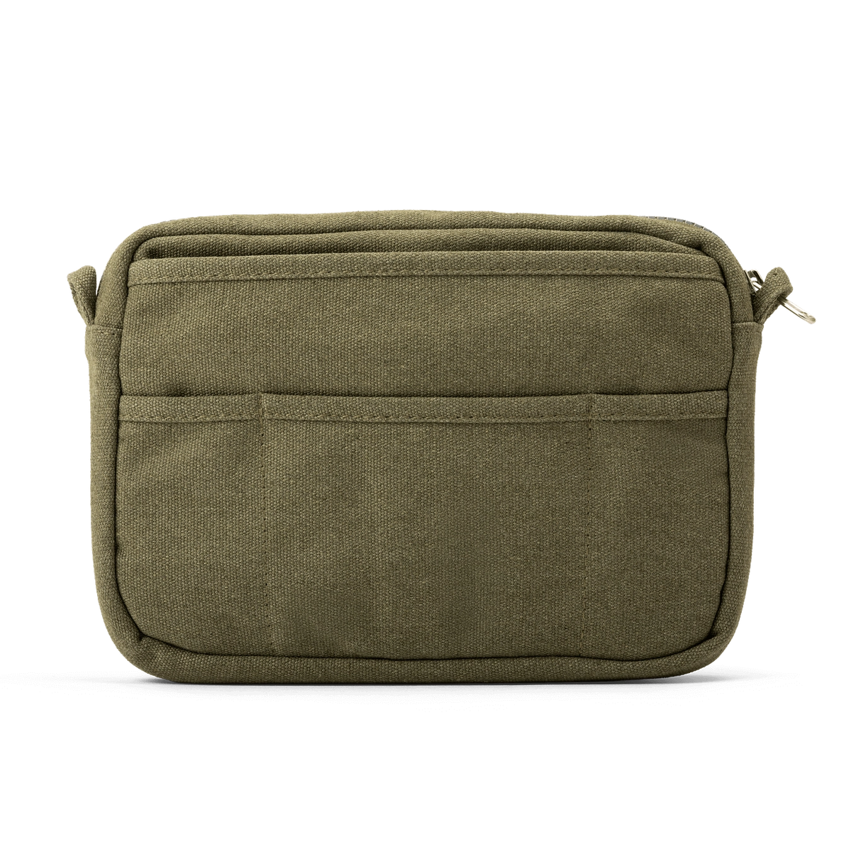 Features & Specs
Front layout: 8 slanted pockets + 3 directly behind
Interior: Main compartment fits an A5 notebook; two open compartments on each wall
Back panel: 3 wide exterior pockets + one full-length slip pocket
Quick-drying duck canvas — sturdy, breathable, and machine-washable
Convertible design — hooks for your own strap or a Soolla strap (coming soon)
Structured silhouette — holds its shape even when lightly packed
Full-width YKK zipper — smooth and durable
Compact profile — fits